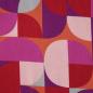 Preview: Viskose Druck geometrische Formen pink rot